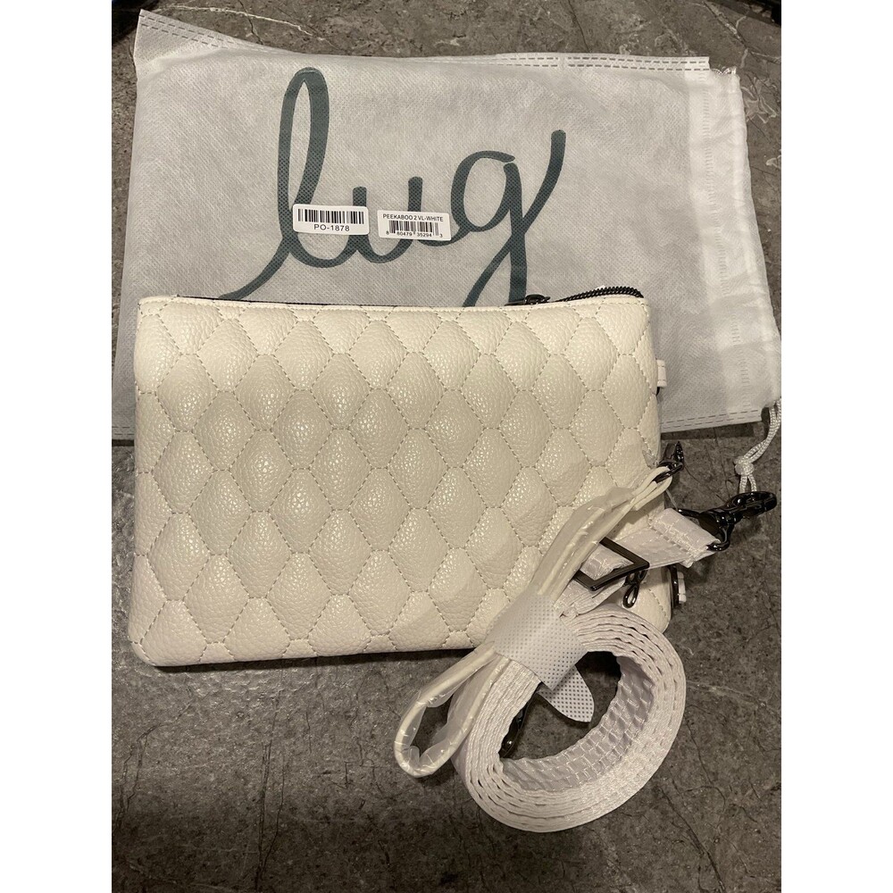 NWT Lug Peekaboo 2 Classic VL Convertible Crossbody/Wristlet Bag White